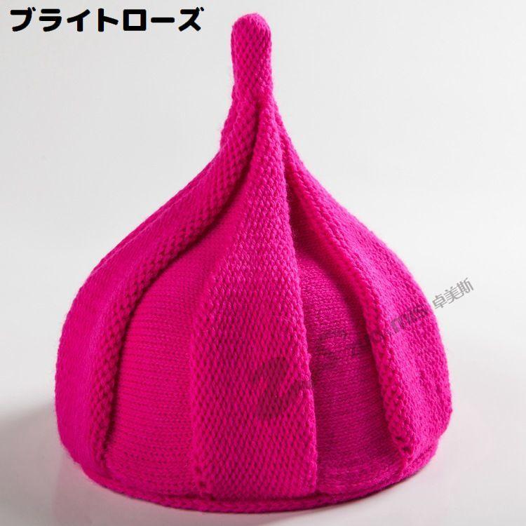 ニット帽 ベビー 赤ちゃん キッズ 女の子 男の子 子供 とんがり帽子 ねじり帽 どんぐり帽子 可愛い 防寒 暖かい 保温 秋冬 | plusnao | 12