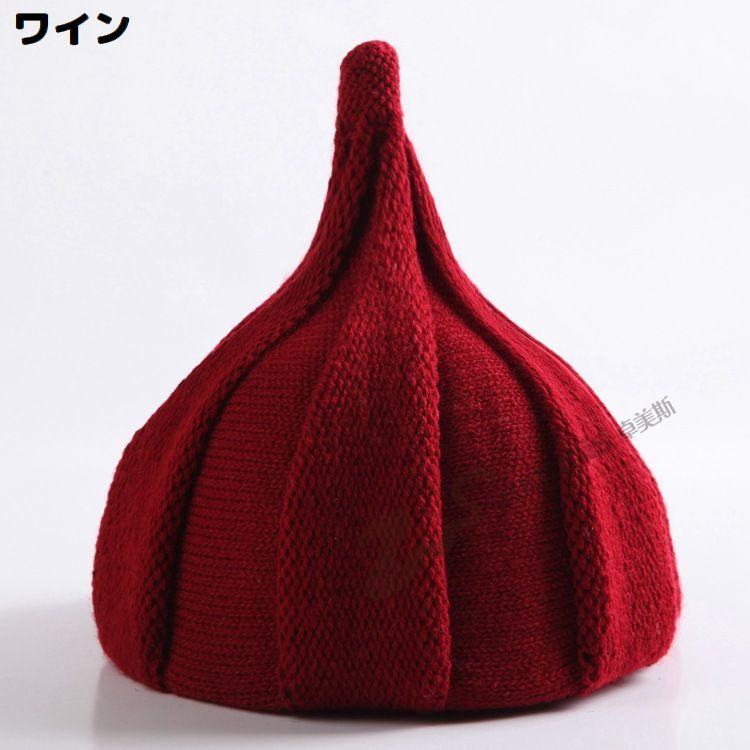 ニット帽 ベビー 赤ちゃん キッズ 女の子 男の子 子供 とんがり帽子 ねじり帽 どんぐり帽子 可愛い 防寒 暖かい 保温 秋冬 | plusnao | 13