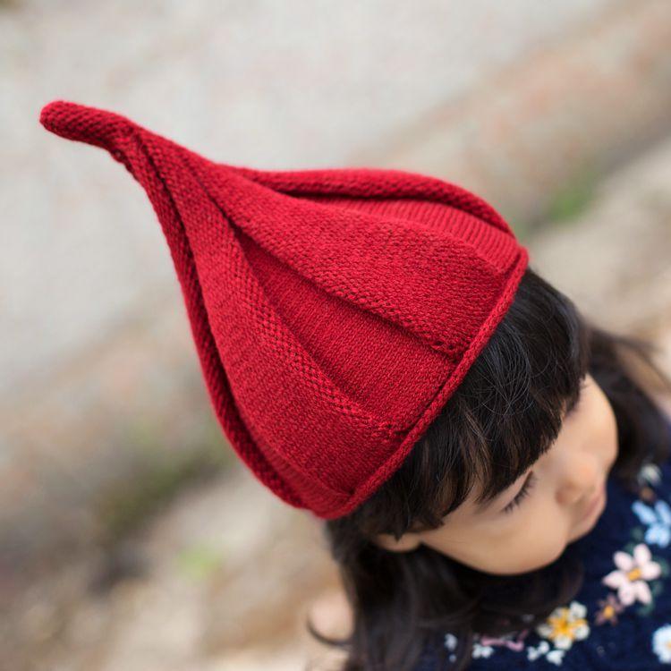 ニット帽 ベビー 赤ちゃん キッズ 女の子 男の子 子供 とんがり帽子 ねじり帽 どんぐり帽子 可愛い 防寒 暖かい 保温 秋冬 | plusnao | 01