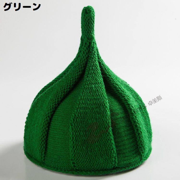 ニット帽 ベビー 赤ちゃん キッズ 女の子 男の子 子供 とんがり帽子 ねじり帽 どんぐり帽子 可愛い 防寒 暖かい 保温 秋冬 | plusnao | 03