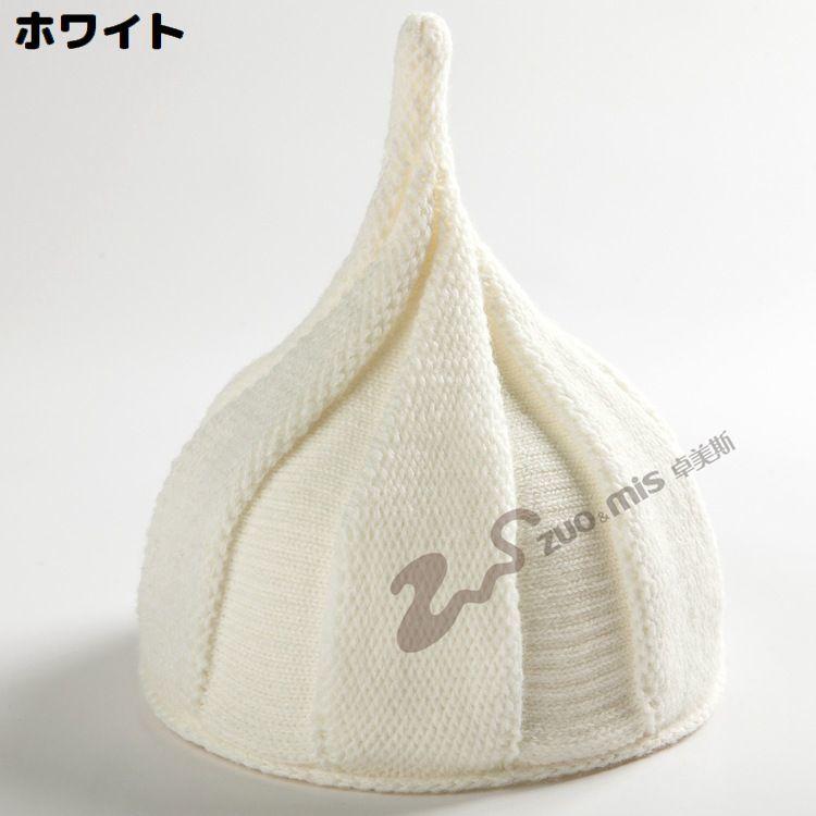 ニット帽 ベビー 赤ちゃん キッズ 女の子 男の子 子供 とんがり帽子 ねじり帽 どんぐり帽子 可愛い 防寒 暖かい 保温 秋冬 | plusnao | 05