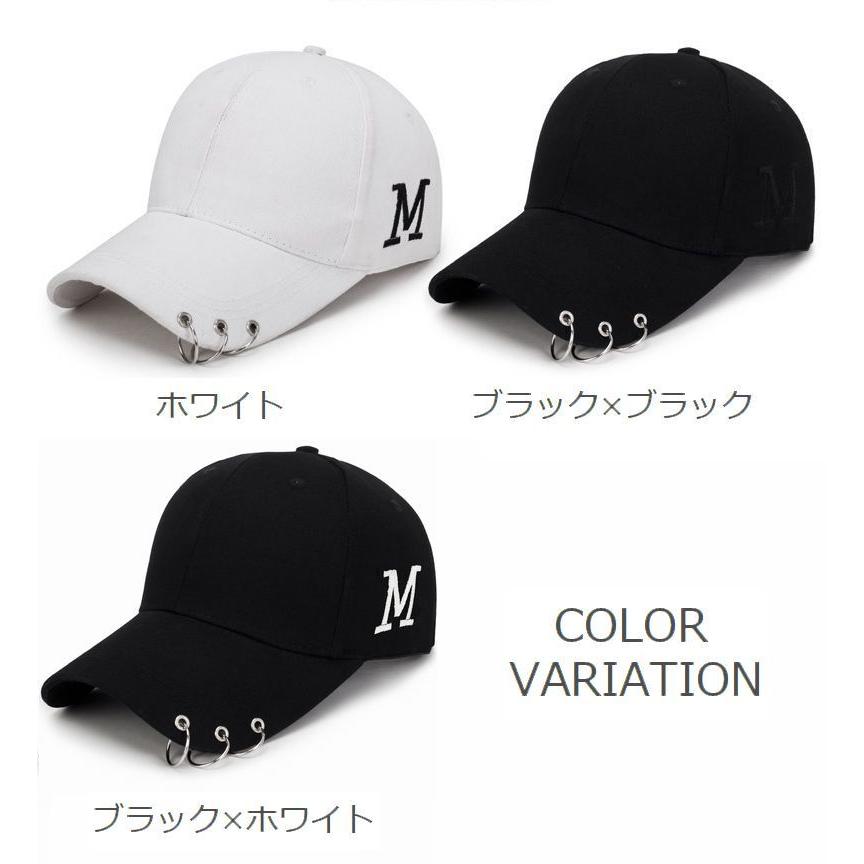 plusnao キャップ リング付き 野球帽 ベースボールキャップ