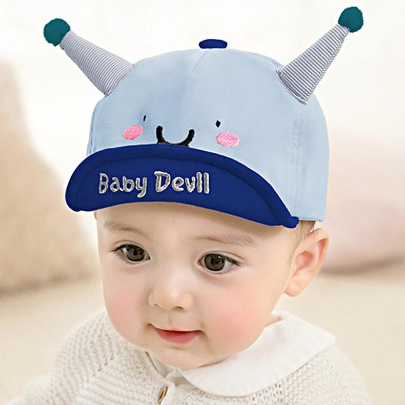 キャップ 帽子 ハット つば付き ベビー 赤ちゃん 男の子 女の子 ロゴ 春 夏 日除け 紫外線 ツノ デビル 可愛い かわいい カジュアル シンプル プラスナオ Paypayモール店 通販 Paypayモール
