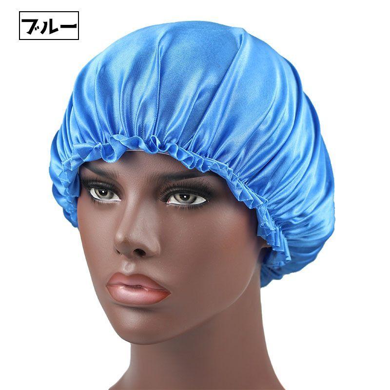 シャワーキャップ ヘアキャップ レディース 女性 バスキャップ 浴用帽子 バス用品 ロングヘア 保湿 入浴 洗顔 お風呂 美顔 便利 | plusnao | 05