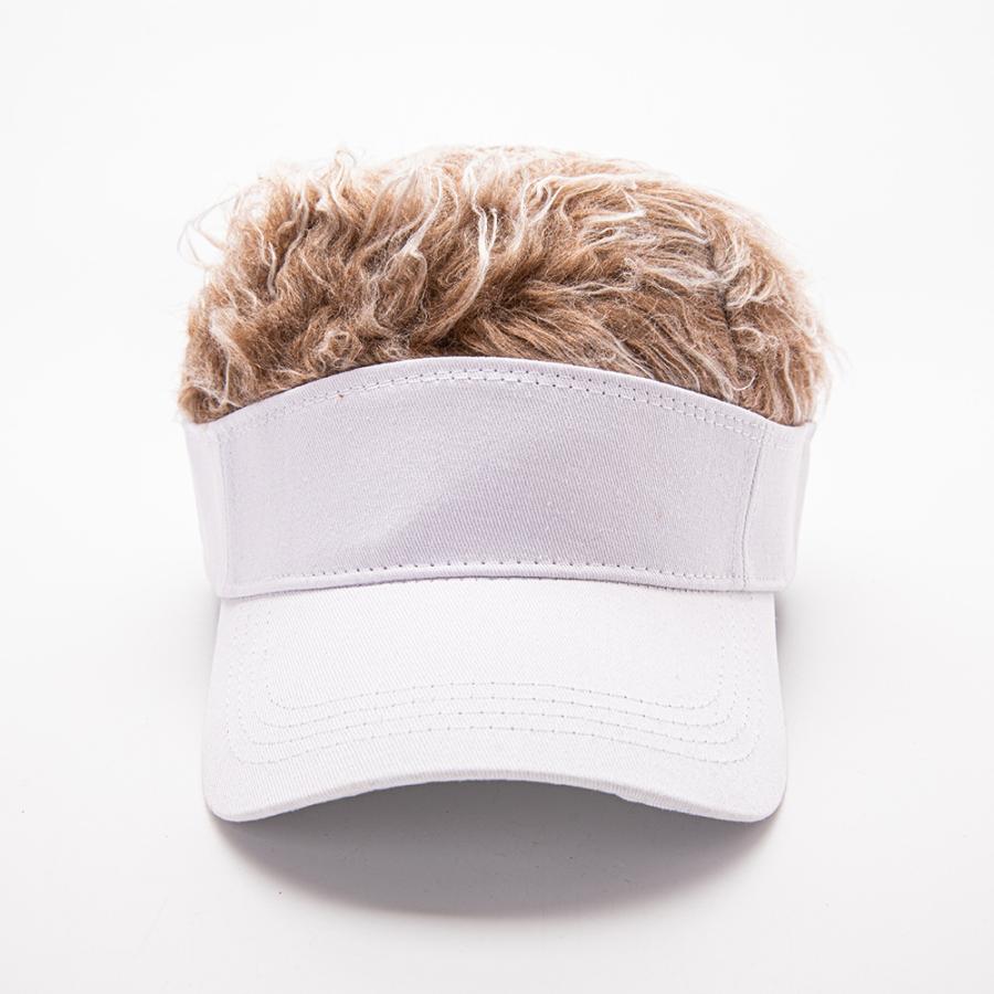 plusnao（プラスナオ） キャップ ウィッグ付き サンバイザー風 メンズ