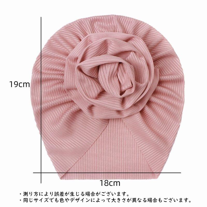 ベビー用キャップ スカルキャップ 赤ちゃん用 帽子 花 刺繍 バラ 薔薇 シンプル 無地 伸縮性 伸びる 快適 かわいい おしゃれ 定番 プレゼント | plusnao | 02