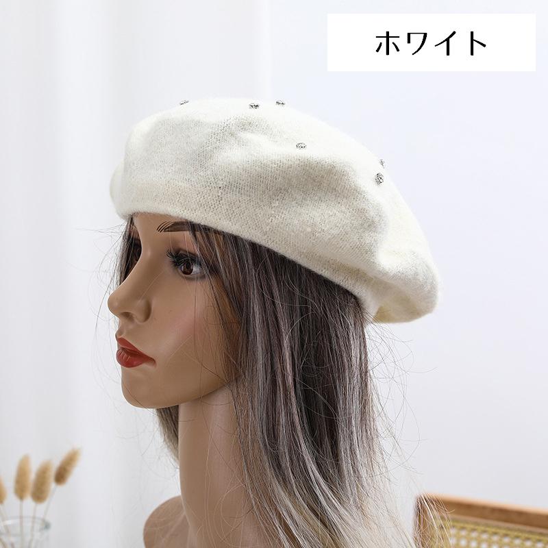 plusnao ベレー帽 ベレーキャップ レディース ぼうし 帽子 ニット 