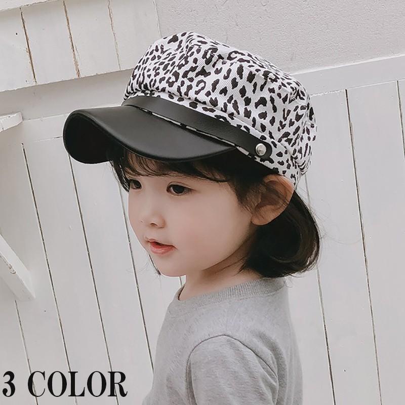 帽子 キッズ帽子 子供用帽子 キャップ ヒョウ柄 フェイクレザー かわいい おしゃれ おでかけ 春 夏 男の子 女の子 プラスナオ Paypayモール店 通販 Paypayモール