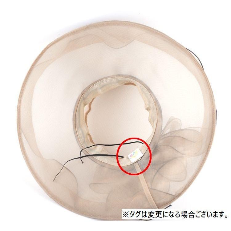 帽子 ハット つば広 女優帽 レディース シースルー コサージュ フラワー 華やか ファッション小物 透け感 リボン 紫外線対策 日除け 熱中症対策 | ブランド登録なし | 08