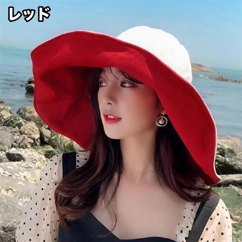 女優帽 リバーシブル レディース 女性 帽子 ハット つば広ハット 鍔広帽 ガーデンハット キャペリン ぼうし 紫外線対策 日差し おしゃれ シンプル | plusnao | 08