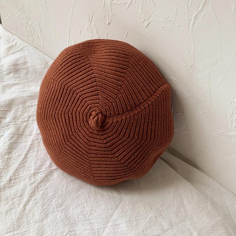 ニット帽 ベレー帽 ニットベレー帽 ベレーキャップ 帽子 子供用 キッズ ベビー 女の子 男の子 無地 単色 シンプル 秋 冬 カジュアル 合わせやす | plusnao | 12