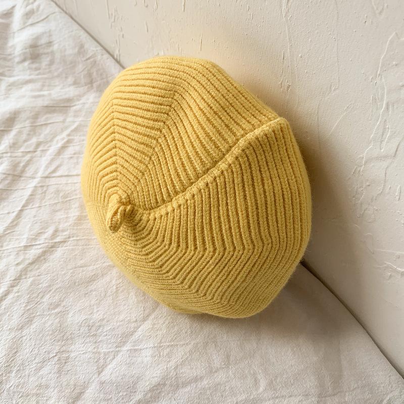 ニット帽 ベレー帽 ニットベレー帽 ベレーキャップ 帽子 子供用 キッズ ベビー 女の子 男の子 無地 単色 シンプル 秋 冬 カジュアル 合わせやす | plusnao | 07