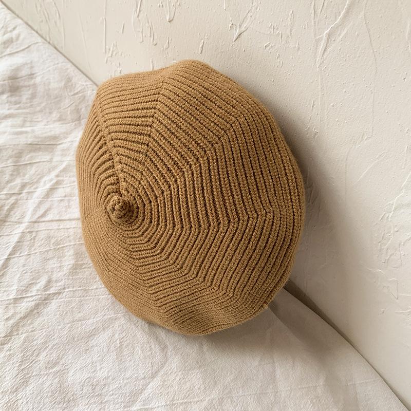 ニット帽 ベレー帽 ニットベレー帽 ベレーキャップ 帽子 子供用 キッズ ベビー 女の子 男の子 無地 単色 シンプル 秋 冬 カジュアル 合わせやす | plusnao | 08