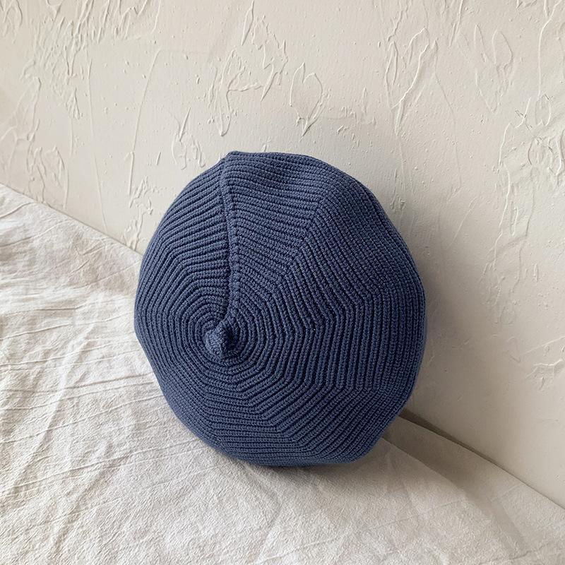 ニット帽 ベレー帽 ニットベレー帽 ベレーキャップ 帽子 子供用 キッズ ベビー 女の子 男の子 無地 単色 シンプル 秋 冬 カジュアル 合わせやす | plusnao | 09