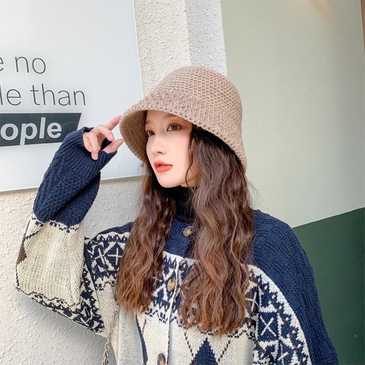 バケットハット レディース 女性用 帽子 ぼうし ニット 暖かい あったか 黒 日よけ 深め 目深 おしゃれ かわいい | ブランド登録なし | 08