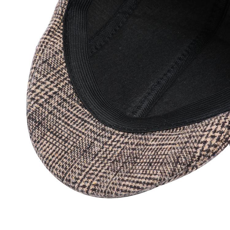 ハンチング帽 鳥打帽 メンズ レディース 男女兼用 帽子 キャップ ツイード風 防寒 暖かい 保温 秋冬 千鳥格子柄 チェック柄 | plusnao | 18