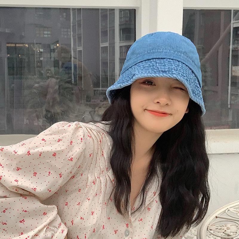 バケットハット 帽子 デニム レディース 女性 ぼうし シンプル 日除け 紫外線対策 UV対策 カジュアル おしゃれ お出掛け アウトドア | plusnao | 01
