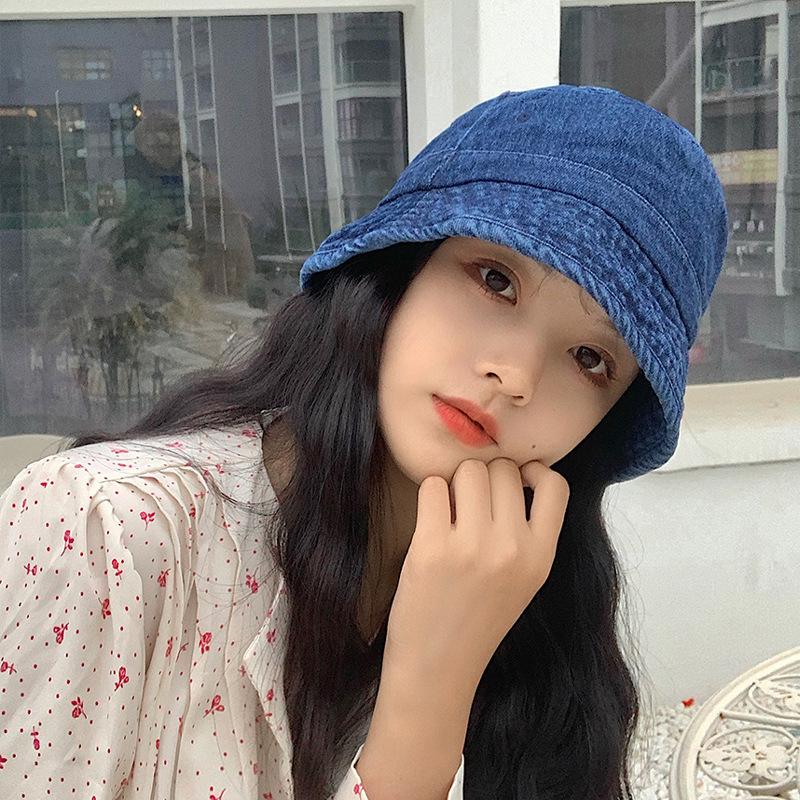 バケットハット 帽子 デニム レディース 女性 ぼうし シンプル 日除け 紫外線対策 UV対策 カジュアル おしゃれ お出掛け アウトドア | plusnao | 05