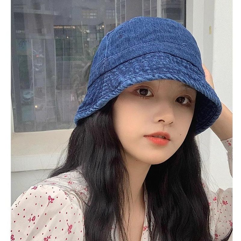 バケットハット 帽子 デニム レディース 女性 ぼうし シンプル 日除け 紫外線対策 UV対策 カジュアル おしゃれ お出掛け アウトドア | plusnao | 07