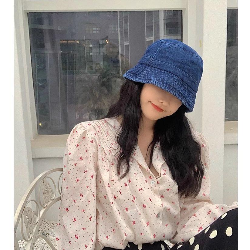 バケットハット 帽子 デニム レディース 女性 ぼうし シンプル 日除け 紫外線対策 UV対策 カジュアル おしゃれ お出掛け アウトドア | plusnao | 08