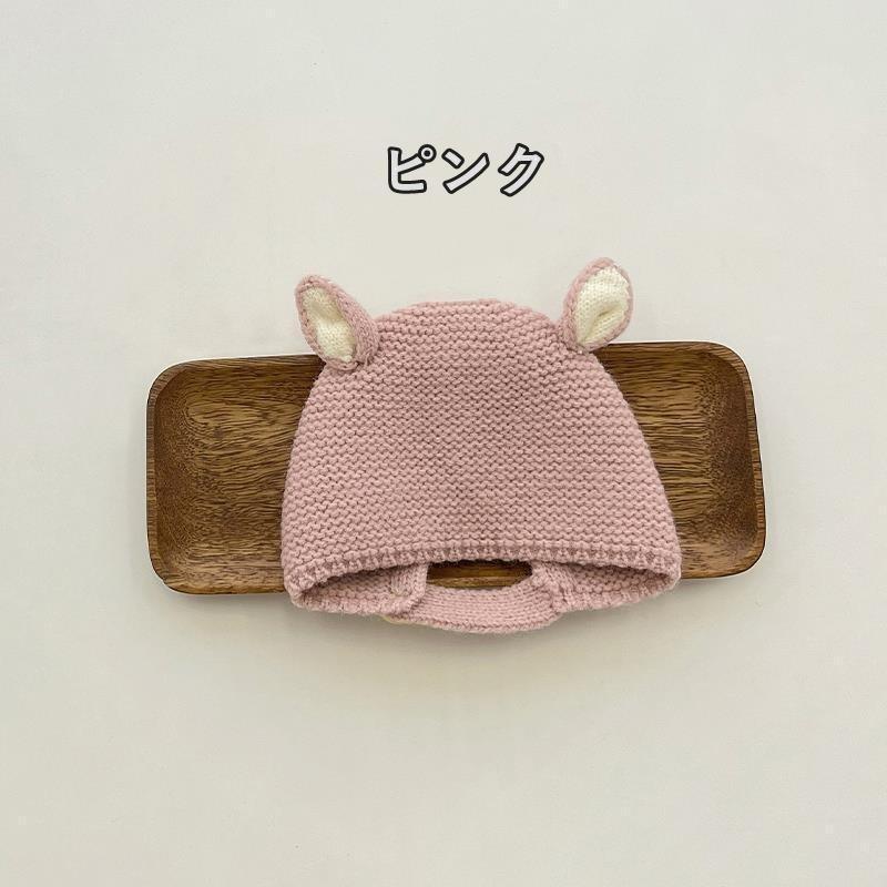 ニット帽 ニットキャップ ベビー 赤ちゃん 幼児 耳付き 子供 こども 女の子 男の子 新生児 3か月 1歳 2歳 耳付き帽子 耳当て かわいい おし | plusnao | 11