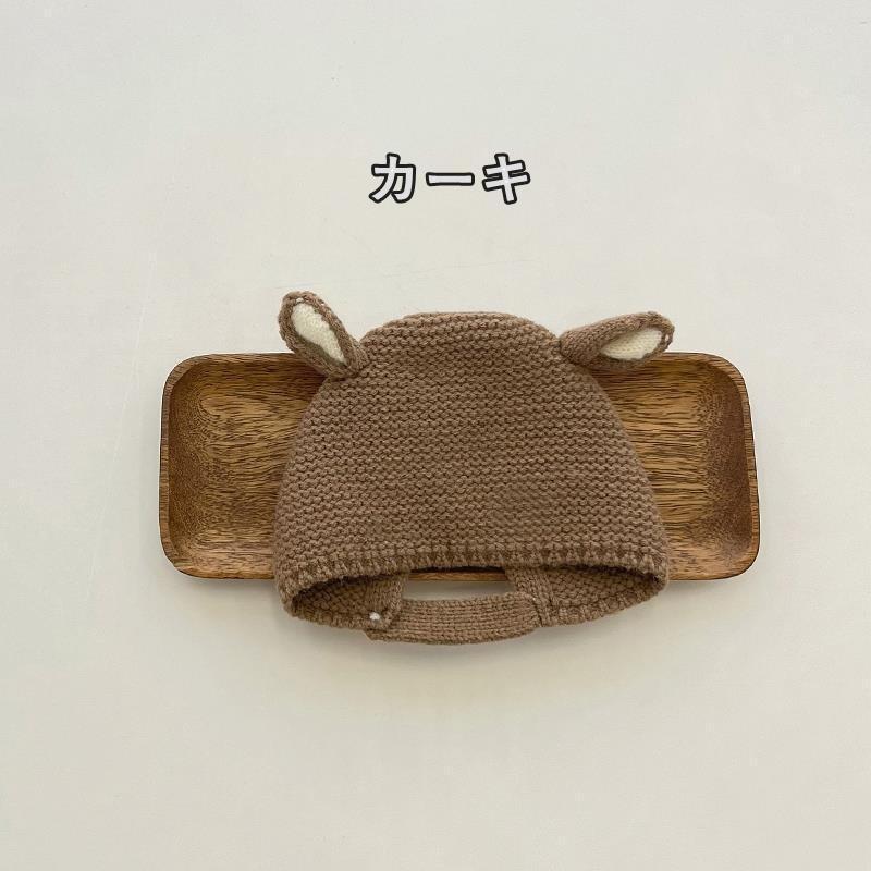 ニット帽 ニットキャップ ベビー 赤ちゃん 幼児 耳付き 子供 こども 女の子 男の子 新生児 3か月 1歳 2歳 耳付き帽子 耳当て かわいい おし | plusnao | 12