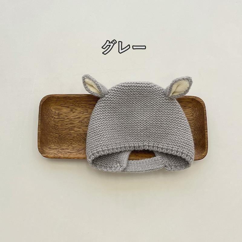 ニット帽 ニットキャップ ベビー 赤ちゃん 幼児 耳付き 子供 こども 女の子 男の子 新生児 3か月 1歳 2歳 耳付き帽子 耳当て かわいい おし | plusnao | 15
