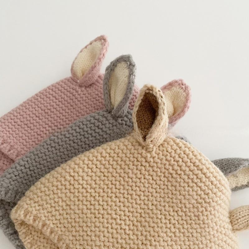 ニット帽 ニットキャップ ベビー 赤ちゃん 幼児 耳付き 子供 こども 女の子 男の子 新生児 3か月 1歳 2歳 耳付き帽子 耳当て かわいい おし | plusnao | 08