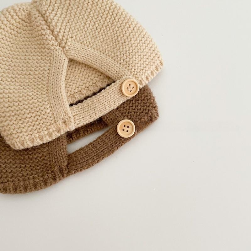 ニット帽 ニットキャップ ベビー 赤ちゃん 幼児 耳付き 子供 こども 女の子 男の子 新生児 3か月 1歳 2歳 耳付き帽子 耳当て かわいい おし | plusnao | 09