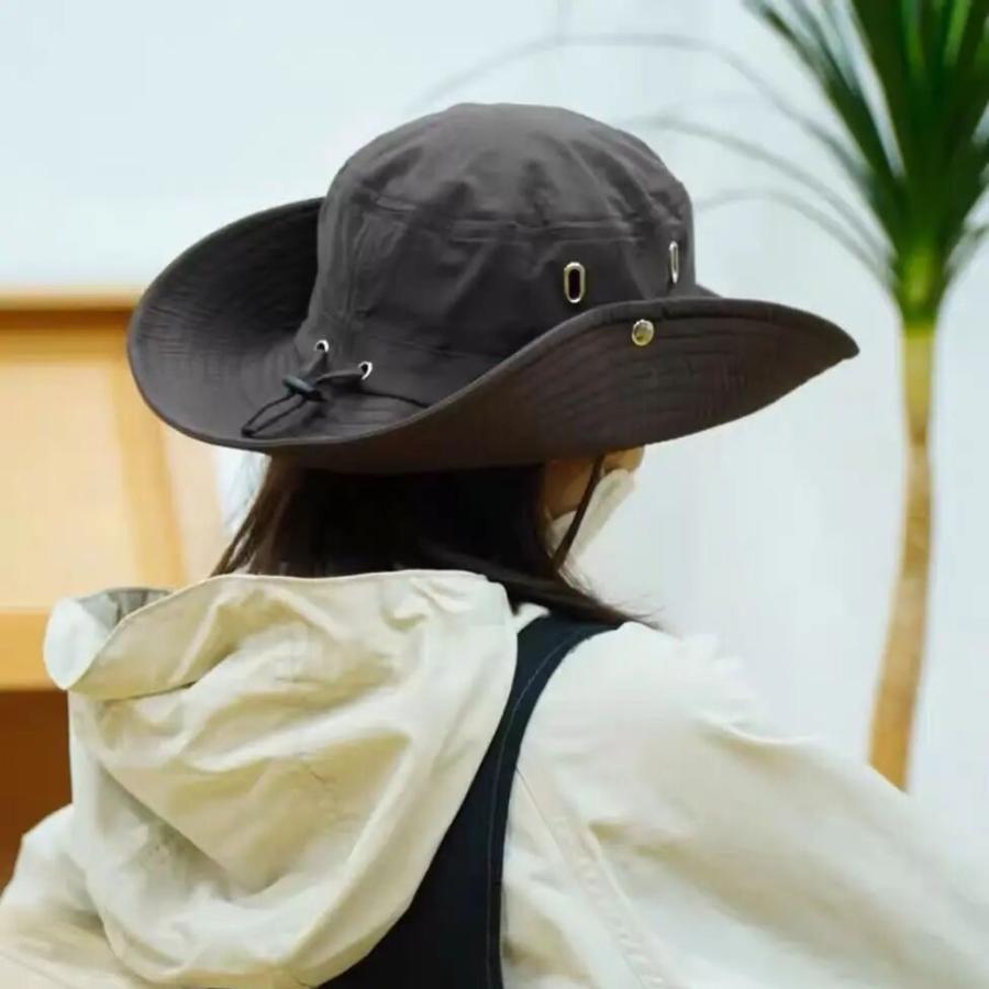 サファリハット バケットハット ツバ広帽 帽子 レディース 無地 単色 つば広め 日よけ 紫外線対策 熱中症対策 カジュアル シンプル アウトドア ハ | plusnao | 02
