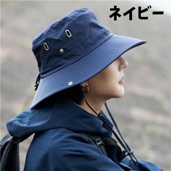 サファリハット バケットハット ツバ広帽 帽子 レディース 無地 単色 つば広め 日よけ 紫外線対策 熱中症対策 カジュアル シンプル アウトドア ハ | plusnao | 07