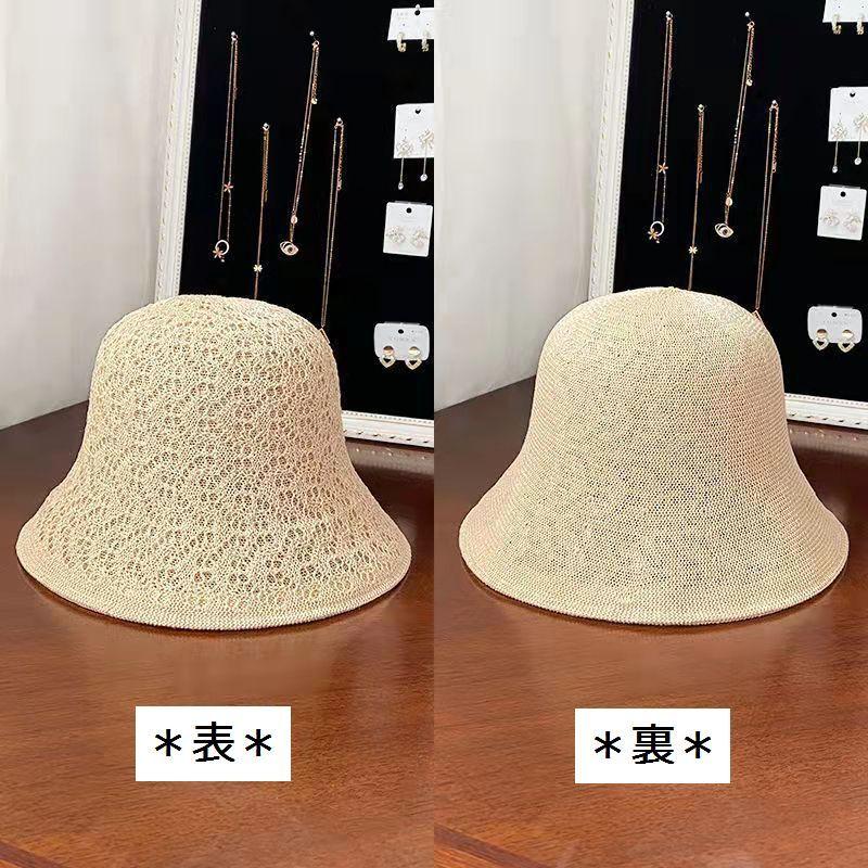 バケットハット レディース 帽子 折りたたみ可能 麦わら帽子風 深め つば広 コンパクト 通気性 単色 ワンカラー シンプル カジュアル おしゃれ 日 | plusnao | 11