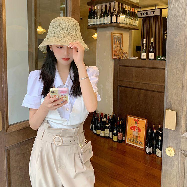 バケットハット レディース 帽子 折りたたみ可能 麦わら帽子風 深め つば広 コンパクト 通気性 単色 ワンカラー シンプル カジュアル おしゃれ 日 | plusnao | 02