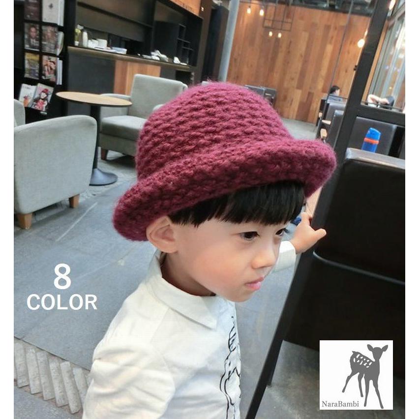 子供用 ニット帽 ニットハット つば付きニット帽 ニットキャップ ざっくり編み 手編み風 キッズ ジュニア シンプル 無地 男の子 女の子 冬帽子 プラスナオ Paypayモール店 通販 Paypayモール