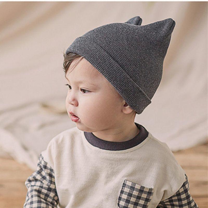 ニット帽 ニットキャップ 子供 ベビー 男の子 女の子 帽子 ボウシ ファッション小物 無地 単色 耳付き クマ シンプル かわいい おしゃれ カジュ | plusnao | 04