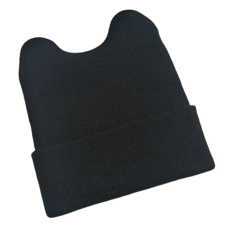 ニット帽 ニットキャップ 子供 ベビー 男の子 女の子 帽子 ボウシ ファッション小物 無地 単色 耳付き クマ シンプル かわいい おしゃれ カジュ | plusnao | 09