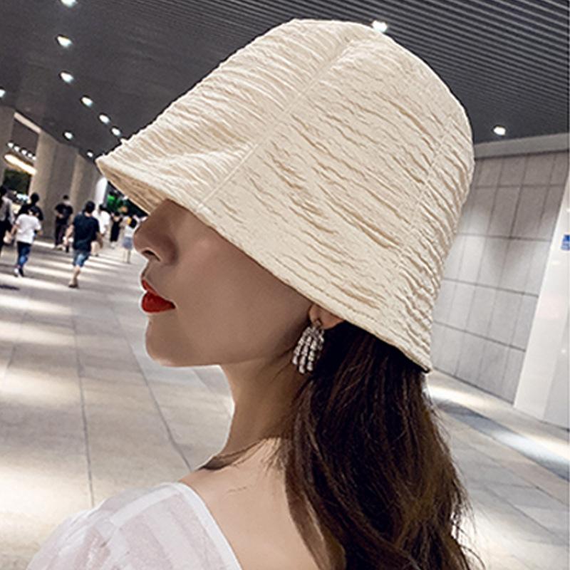 バケットハット バケハ 深め 帽子 レディース 女性用 シワ加工 折り畳み ぼうし 紫外線対策 日差し除け チューリップハット ナチュラル おしゃれ | plusnao | 01