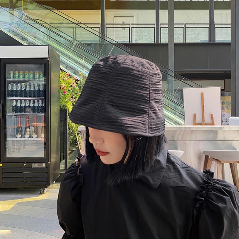 バケットハット バケハ 深め 帽子 レディース 女性用 シワ加工 折り畳み ぼうし 紫外線対策 日差し除け チューリップハット ナチュラル おしゃれ | plusnao | 02