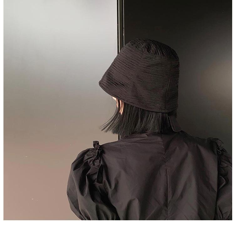 バケットハット バケハ 深め 帽子 レディース 女性用 シワ加工 折り畳み ぼうし 紫外線対策 日差し除け チューリップハット ナチュラル おしゃれ | plusnao | 03