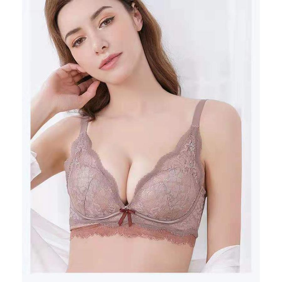 plusnao ノンワイヤーブラ 3/4カップブラ ブラジャー 単品