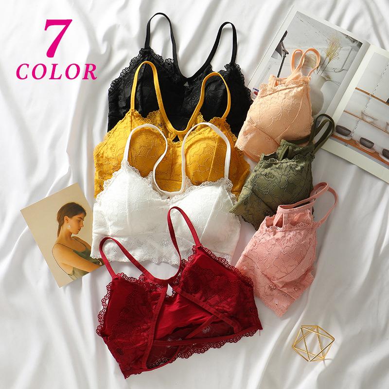 ノンワイヤーブラ レディース インナー 下着 ブラジャー レース クロスバック パッド付き シンプル 無地 おしゃれ かわいい Inn プラスナオyahoo 店 通販 Yahoo ショッピング