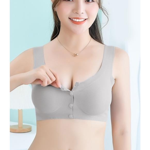 マタニティーブラ ブラジャー 授乳ブラ レディース 女性用 インナー 下着 ハーフトップ フロントオープン フロントボタン ノンワイヤー 伸縮性 シン｜plusnao｜07