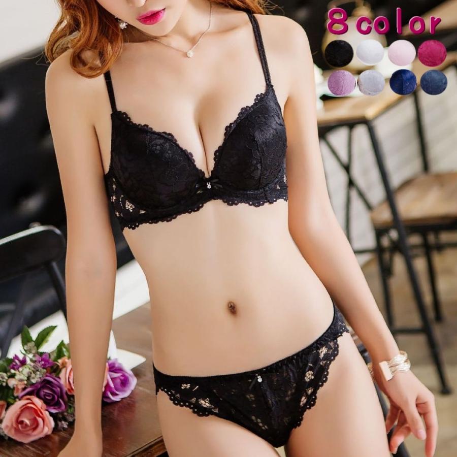 下着　黒 3/4カップ ブラジャーショーツセット レディースインナー 女性 下着 総レース 大人女子 お洒落 可愛い シースルー きれいめ ブラック 黒 :  inn-37999 : プラスナオYahoo!店 - 通販 - Yahoo!ショッピング