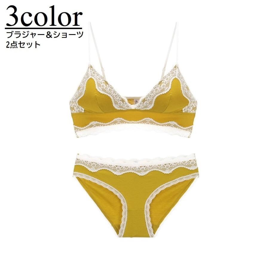 ブラジャー ショーツ 上下セット 2点セット レディース 女性用 インナー ランジェリーレース 下着セット ブラ 4分の3カップ パッド付き ワイヤー プラスナオ Paypayモール店 通販 Paypayモール