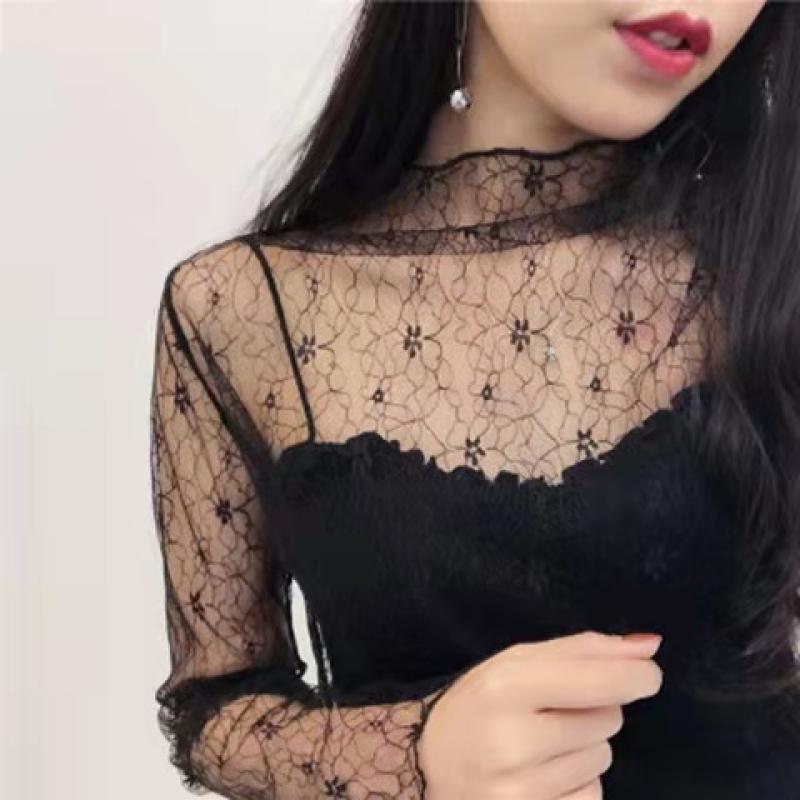 plusnao カットソー シースルー キャミソール 長袖 透け感 薄手