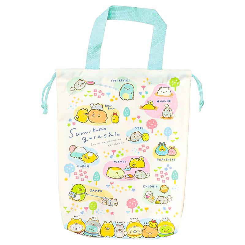 巾着シューズバッグ シューズケース 上履き入れ 上靴 子供 キッズ キャラクター 女の子 男の子 for 入園 入学 マイメロディ クロミ シナモロー | plusnao | 02