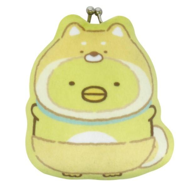 すみっこぐらし　がまぐち　小銭入れ　ぬいぐるみ　新品未使用 plusnao（プラスナオ） 財布 がまぐち もちもち すみっコぐらし ここが