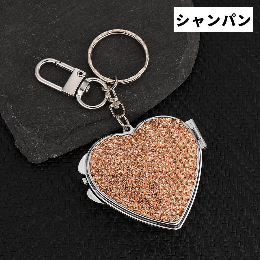 コンパクトミラー 手鏡 ハンドミラー バックチャーム キーホルダー型