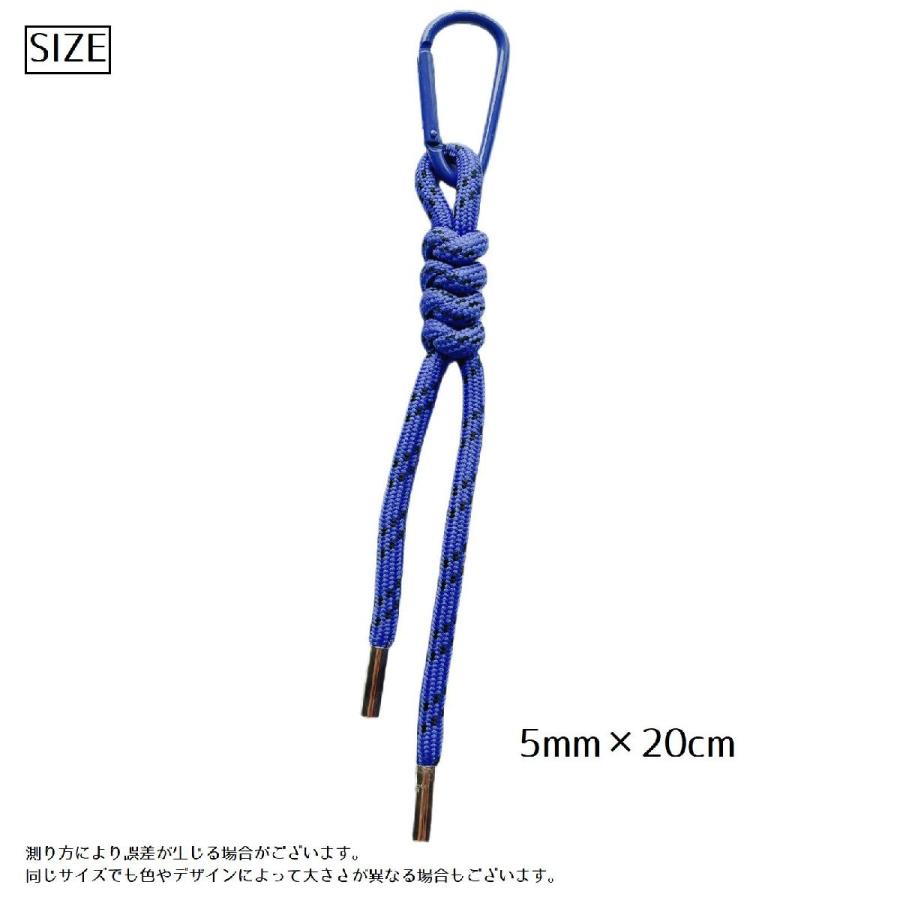 キーホルダー キーリング ストラップ ロープ風 カラビナ カラビナ