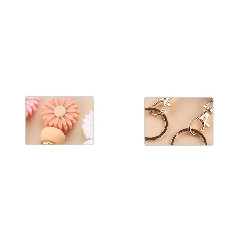 ネックストラップ IDカード パスケース ネームカード スマホストラップ ナスカン キーリング付き フラワー 花 ビーズ スマホ 落下防止 紛失防止 | plusnao | 05